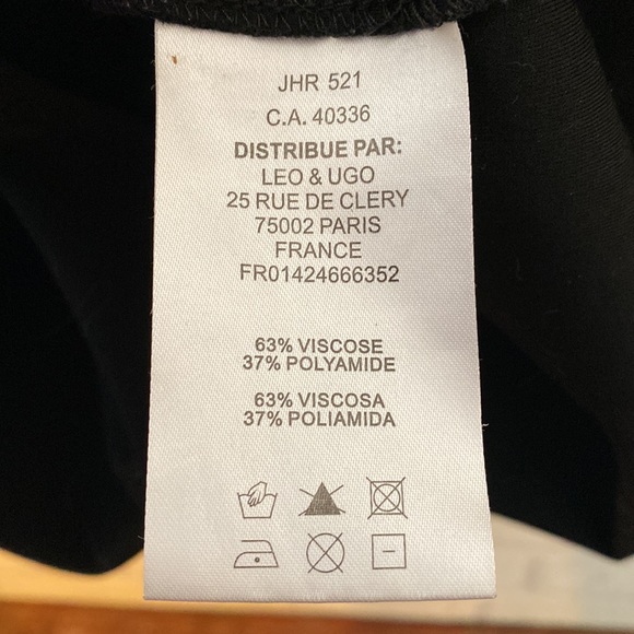 Leo & Ugo Black Dress Size 2 - Picture 5 of 10